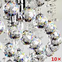 10 pçs claro 20mm lustre de cristal pendurado pingente bola cristal prisma vidro gota pingente