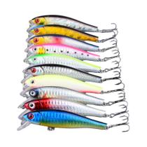 10 pçs isca de pesca wobbler bagre carpa jerkbait crankbaits pesca isca dura minnow pesca crankbait