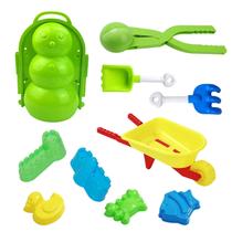 10 pçs neve bola de neve fabricante clip maker animal em forma de castelo neve areia molde ferramenta inverno neve brinquedos kit