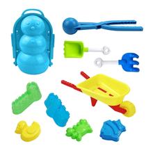 10 pçs neve bola de neve fabricante clip maker animal em forma de castelo neve areia molde ferramenta inverno neve brinquedos kit