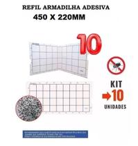 10 Pçs - Refil 450x220mm Armadilha Pega Mata Mosca Mosquito 10 Pçs - Refil 450x220mm Armadilha Pega Mata Mosca Mosquito