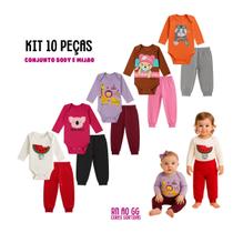 10 pçs Roupa Bebê Body Mijão - ref 235 kit 5
