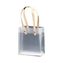 10 PCS Sacola Esmerilhada PVC Impermeável Transparente Ecológico Companheiro Presente Saco de Doces