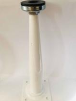 10 Pe Branco Regulável Para Móvel Cônico 15cm, Com Parafuso