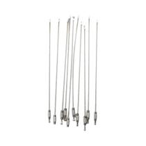 10 peças 10/15/20cm moda caminhadas ferramenta fio chaveiro cabo chaveiro de aço inoxidável