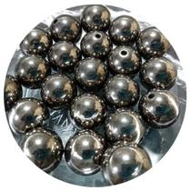 10 Peças bola lisa abs cinza chumbo 16 mm ideal para bijuterias, colares e pulseiras