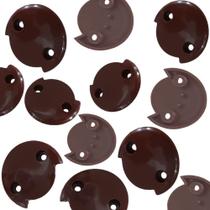 10 Peças - Cantoneira Para Fixação De Espelho 90º Mogno