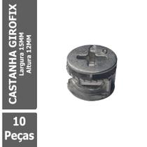 10 Peças - Castanha Girofix Grande Em Zamak Altura 12mm / Largura 15mm