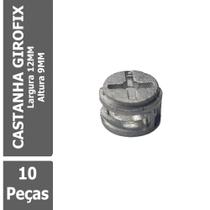 10 Peças - Castanha Girofix Mini Em Zamak Altura 9mm / Largura 12mm