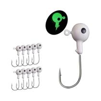 10 Peças De Anzóis Jig Head Para Pesca, Para Iscas Artificiais Macias, Iscas De Minhoca, Crankbaits
