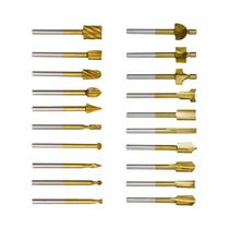 10 Peças De Brocas De Roteador HSS De Carboneto Com Haste De 1/8 Polegada Para Ferramentas Rotativas