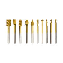 10 Peças De Brocas De Router HSS De Carboneto Com Haste De 1/8 Polegada Para Ferramentas Rotativas
