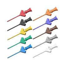 10 Peças De Clipe De Teste Mini SMD IC Para Fios Dupont, DIY, Placa De Circuito, Osciloscópio,