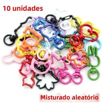10 Peças de Ganchos de Gatilho com Snap - Fecho para Chaveiros, Jóias e Colares