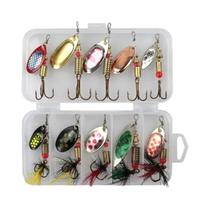 10 Peças De Iscas De Pesca Em Metal Com Formato De Colher, Crankbaits E Wobblers Para Pike, Kit De 10 Peças De Iscas De Pesca Em Metal Com Formato De Colher, Crankbaits E Wobblers Para Pike, Kit De