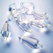 10 Peças De Prisma De Lustre Em Forma De Gota De Cristal Transparente, Peças De Iluminação De Vidro