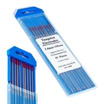 10 Peças Eletrodo Tungstênio 2,4mm Ponta Vermelha 2% Tório Solda TIG Inox 10 Peças Eletrodo Tungstênio 2,4mm Ponta Vermelha 2% Tório Solda TIG Inox