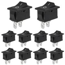 10 Peças Interruptor Gangorra De Encaixe 2 Pinos AC 250V 6A 125V 10A SPST Liga-Desliga Para Carro,
