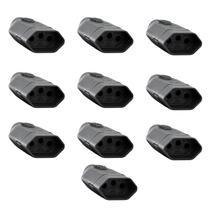 10 Peças Plug Pino Fêmea Reto 2p+t 10a Ilumi Prensa Cabo 10 Peças Plug Pino Fêmea Reto 2p+t 10a Ilumi Prensa Cabo