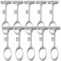 10 Peças - Suporte Central Para Tubo Redondo Para Guarda Roupa Cromado