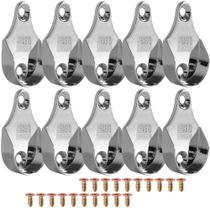 10 Peças - Suporte Lateral Para Tubo Redondo Para Guarda Roupas Cromado