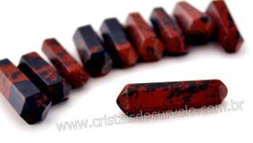 10 Pedras de Obsidiana Mahogany Bi Terminado Lapidado Tamanho 2.5 cm