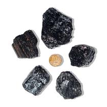 10 Pedras Naturais de Turmalina Preta - 60 a 70g - Média 5cm - Tipo B - Atacado 10 Pedras Naturais de Turmalina Preta - 60 a 70g - Média 5cm - Tipo B - Atacado