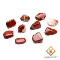 10 Pedras Roladas de Jaspe Vermelho Rolada Cristal Natural 2cm Proteção e Vitalidade