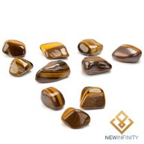 10 Pedras Roladas de Olho de Tigre Pedra Natural 2cm prosperidade e tomada de decisões