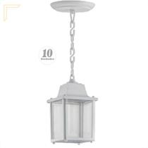 10 Pendente Branco Teto Externa Colonial E27 Retro Alz16 10 Pendente Branco Teto Externa Colonial E27 Retro Alz16