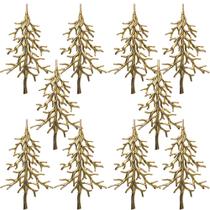 10 Pendentes 12cm Galhos Ouro para pendurar Árvore de Natal