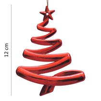 10 Pendentes 12cm Vermelho para Pendurar em Árvore de Natal