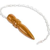 10 Pêndulos de Jaspe Amarelo - Pedra Natural Lapidação Egípcia com Corrente - Atacado 10 Pêndulos de Jaspe Amarelo - Pedra Natural Lapidação Egípcia com Corrente - Atacado