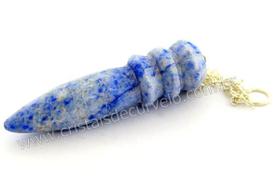 10 Pêndulos Egípcios de Quartzo Azul - Pedra Natural Lapidada Manualmente 10 Pêndulos Egípcios de Quartzo Azul - Pedra Natural Lapidada Manualmente