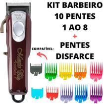 10 Pentes Kit 1 Ao 8 + Pente De Disfarce Profissional