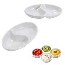 10 Petisqueiras Dupla em Melamina Molheira Premium 11cm 10 Petisqueiras Dupla em Melamina Molheira Premium 11cm