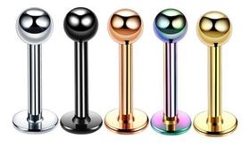 10 Piercings Tragus Labret Medusa Bolinha 3 Mm Atacado Aço
