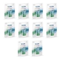 10 Pilha Bateria 9v Alcalina Elgin 10 Cartela com 1