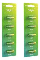 10 Pilhas Baterias Elgin 23a 12v A23 Alcalina 2 Cartelas