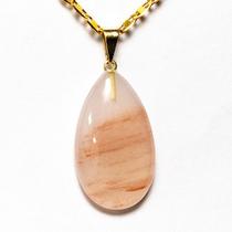 10 Pingentes Gota de Hematoide Vermelho com Montagem em Pino Dourado - Atacado