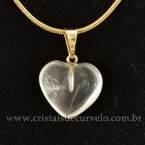 10 Pingentes Mini Coração de Cristal Natural Dourado - 15mm - Atacado 10 Pingentes Mini Coração de Cristal Natural Dourado - 15mm - Atacado