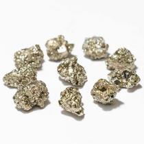 10 Pirita Peruana Bruta 10mm com Furo Vazado para Montar Colar Atacado