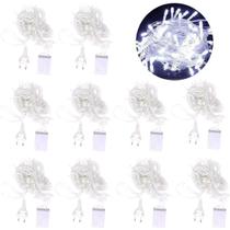 10 Pisca 1000 Fio Led Branco 8,5m 110v Decoração Festa Natal 10 Pisca 1000 Fio Led Branco 8,5m 110v Decoração Festa Natal