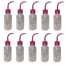 10 Pisseta Profissional Bico Curvo Alongamento de Cilios Sobrancelha Micropigmentação Atacado