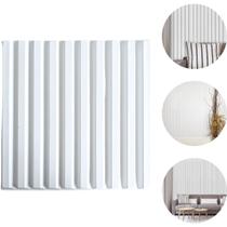 10 Placa 3D PVC Branco Decoração Revestimento de Parede 50cm
