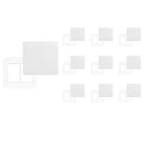 10 Placa Cega Com Suporte Fame Habitat 4X4 Branco 10 Placa Cega Com Suporte Fame Habitat 4X4 Branco