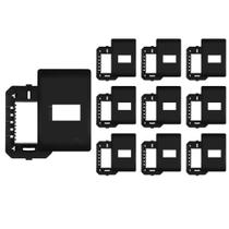 10 Placa Com Suporte Fame Habitat Black 4X2 Para Módulo Horizontal Preto 10 Placa Com Suporte Fame Habitat Black 4X2 Para Módulo Horizontal Preto