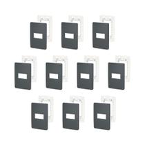 10 Placa/Espelho 1 Mod Stellar Black 4x2 S730101294 Orion Schneider