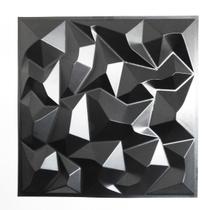 10 Placas 3d Preta Painel Decorativo Diamante Alpes Revestimento Autocolante PVC Auto Relevo