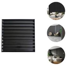 10 Placas 3D PVC Preto Decoração Revestimento de Parede 50cm